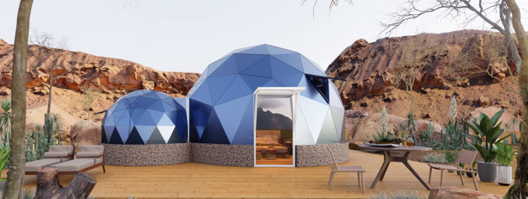 思南县球形智能光伏玻璃星空房